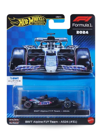 Hot Wheels 2025 Formula One Collection Mix 1 Alpine BWT Alpine F1 Team - A524 (#31) 1:64 – Blue & Pink