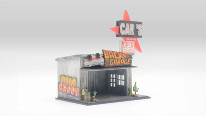 Garage Diorama Display for 1:64 Diecast Cars – Back to the Garage Scene