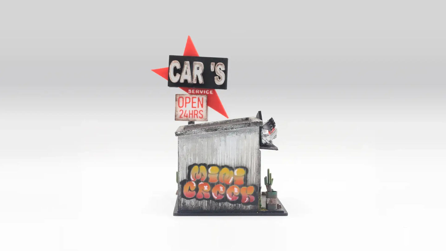 Garage Diorama Display for 1:64 Diecast Cars – Back to the Garage Scene