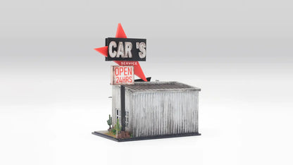 Garage Diorama Display for 1:64 Diecast Cars – Back to the Garage Scene