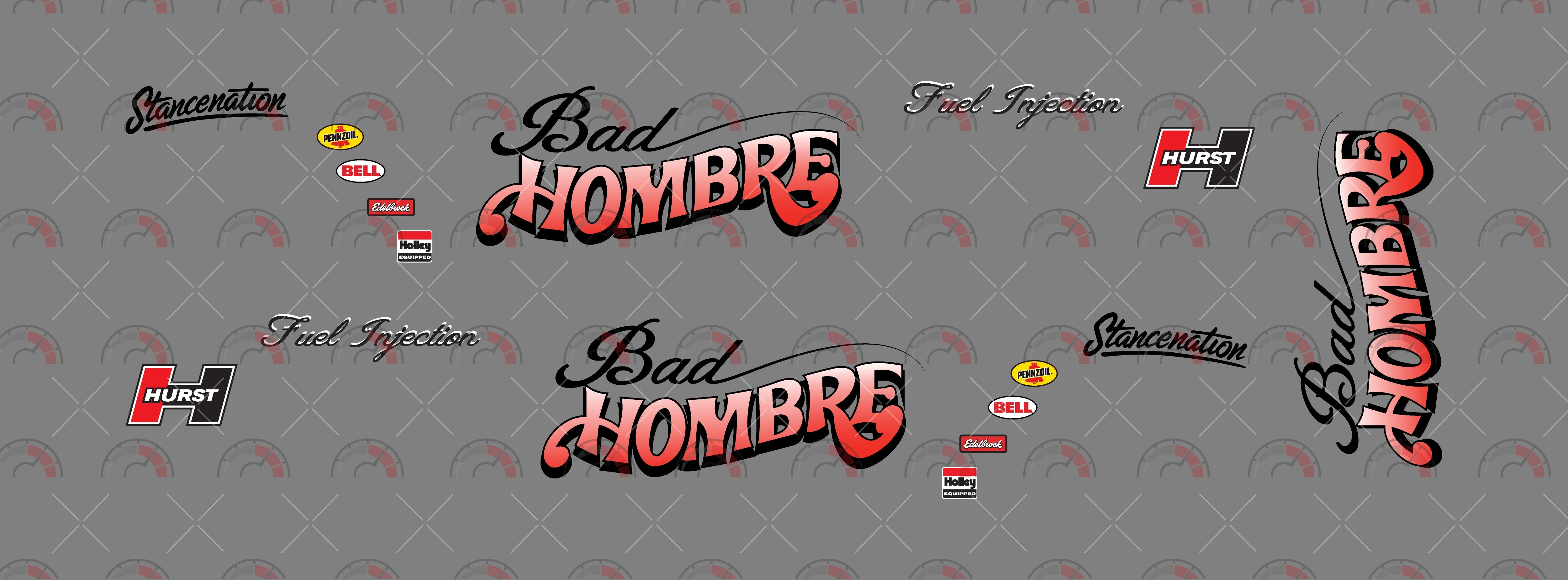 "Bad Hombre" Toy Vehicle Decals