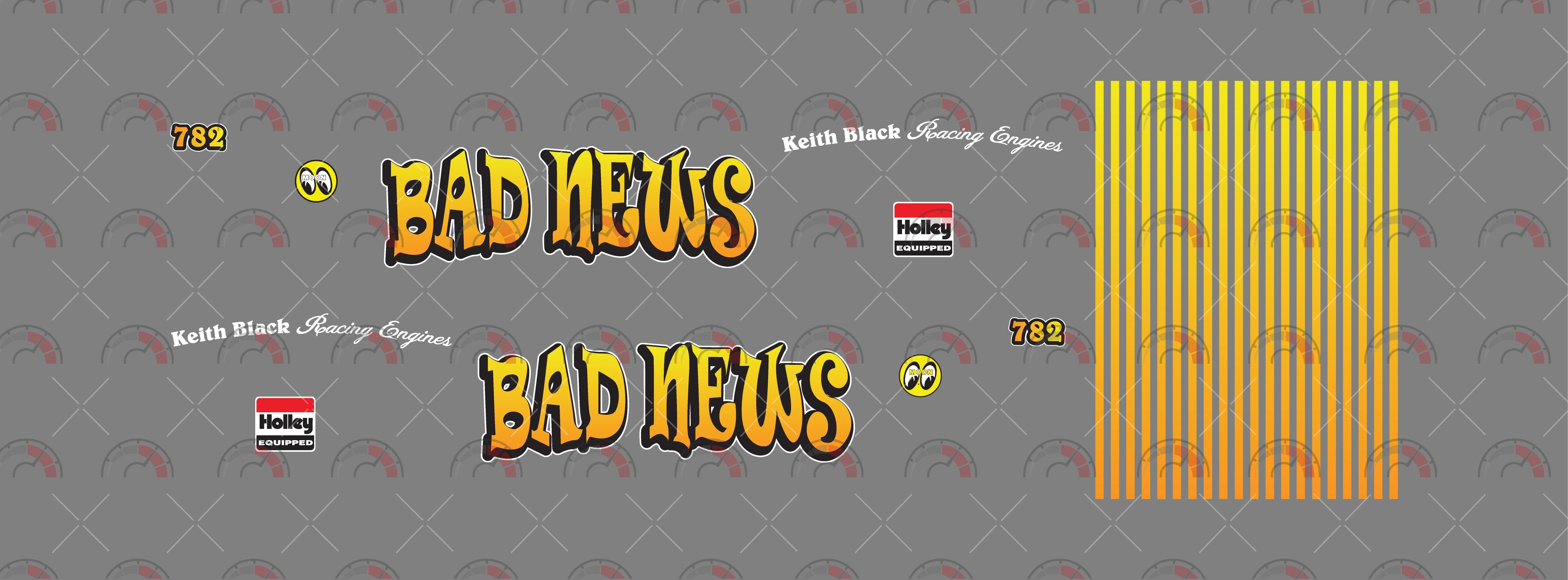 "Bad News" Toy Car Sticker