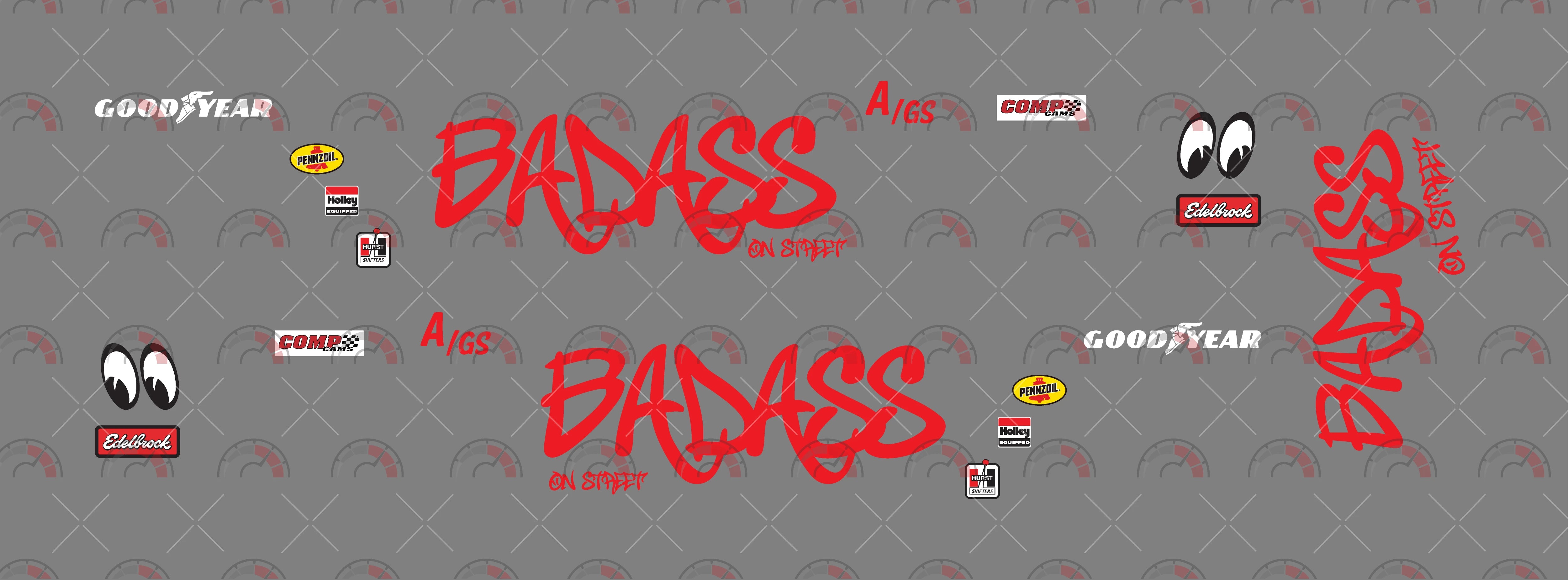 "Badass" Custom Car Decals
