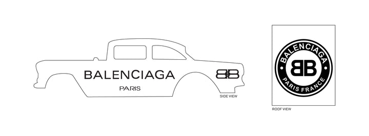 Balenciaga Black model Car Decals
