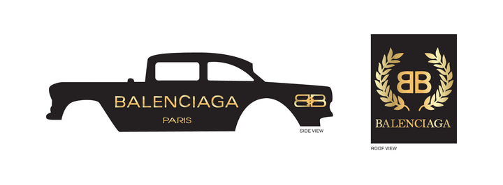 Balenciaga Gold Play Vehicle Decals