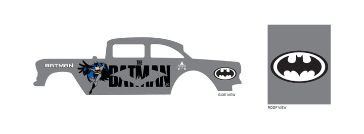 Bat Logo B&W Design Toy Car Sticker