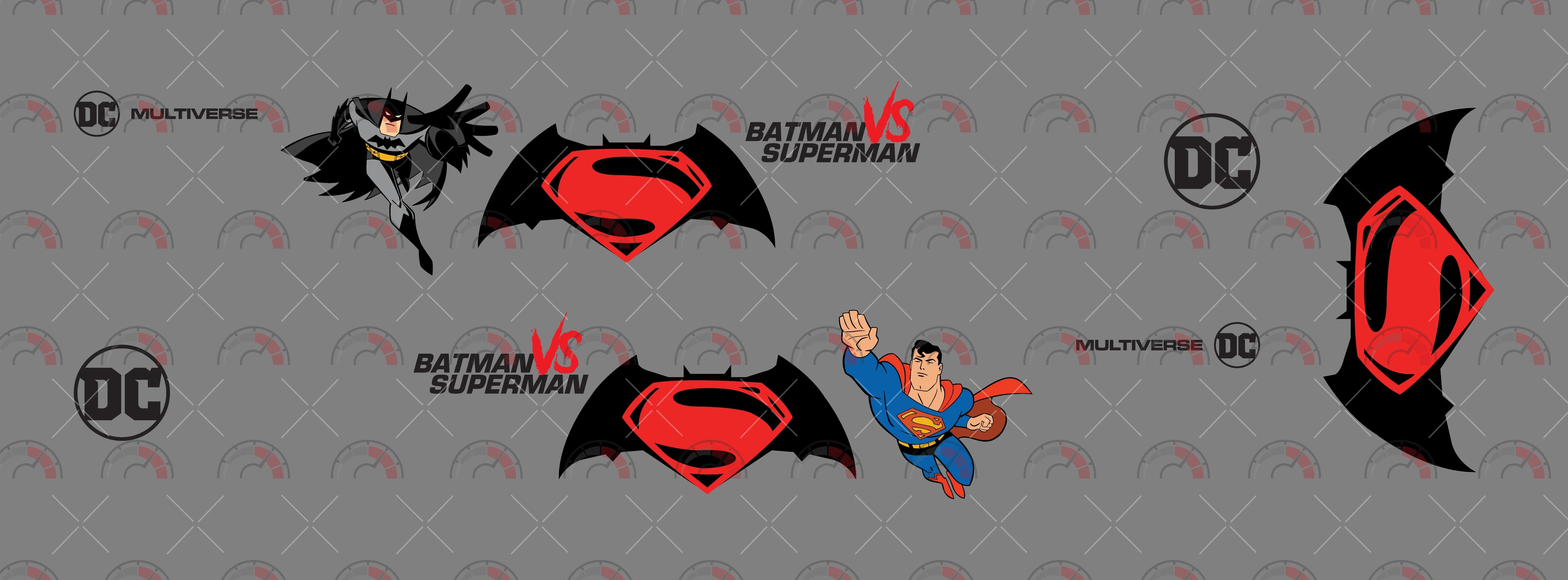 Batman vs Superman Logo 03 Custom Car Decals
