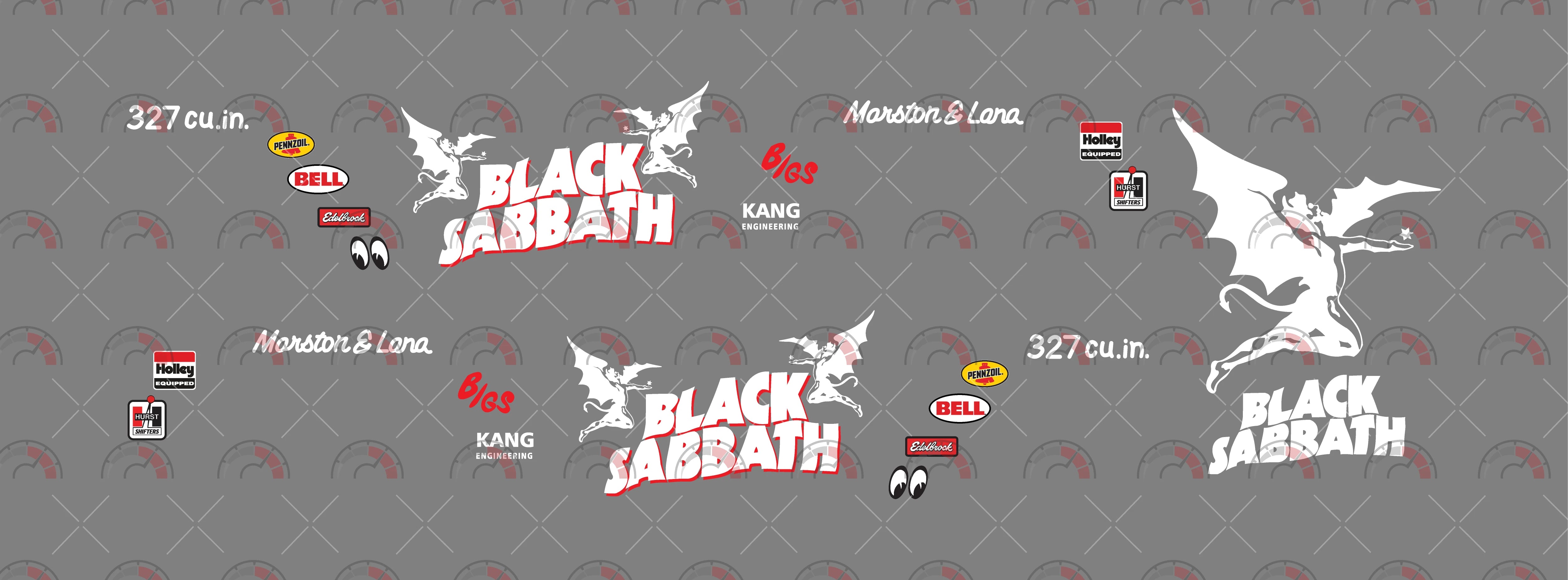 Black Sabbath Custom Model Car Decals