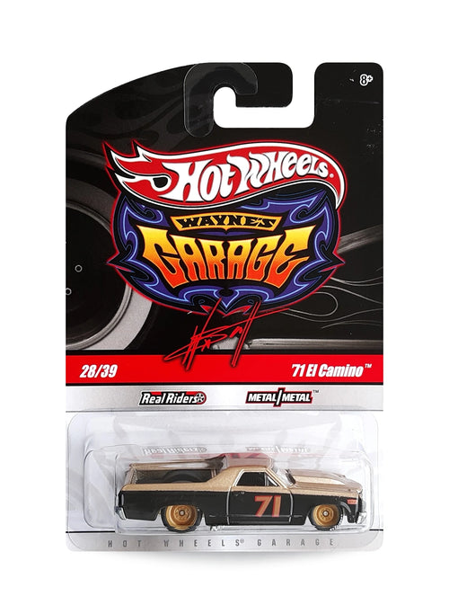 Hot Wheels Garage 2010 Chevrolet '71 El Camino 1:64 – Black & Metalflake Gold