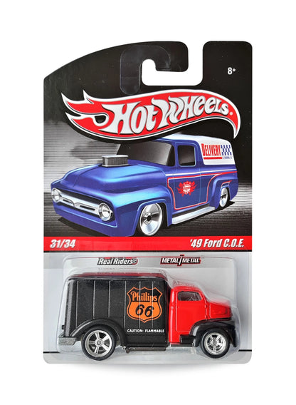 Hot Wheels Delivery Slick Rides 2010 '49 Ford C.O.E. 1:64 – Black & Red