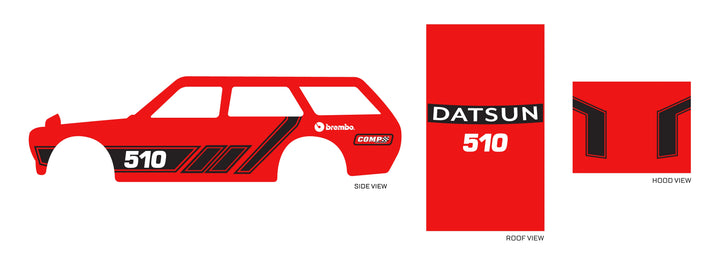Black & Red Custom Model Car Decals