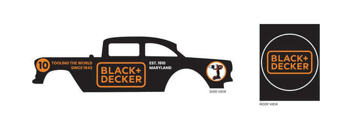 Black and Decker Toy Car Sticker