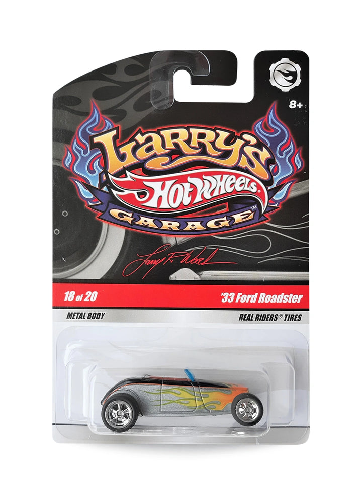 Hot Wheels Larry's Garage 2009 Ford '33 Ford Roadster 1:64 – Black and Metalflake Silver