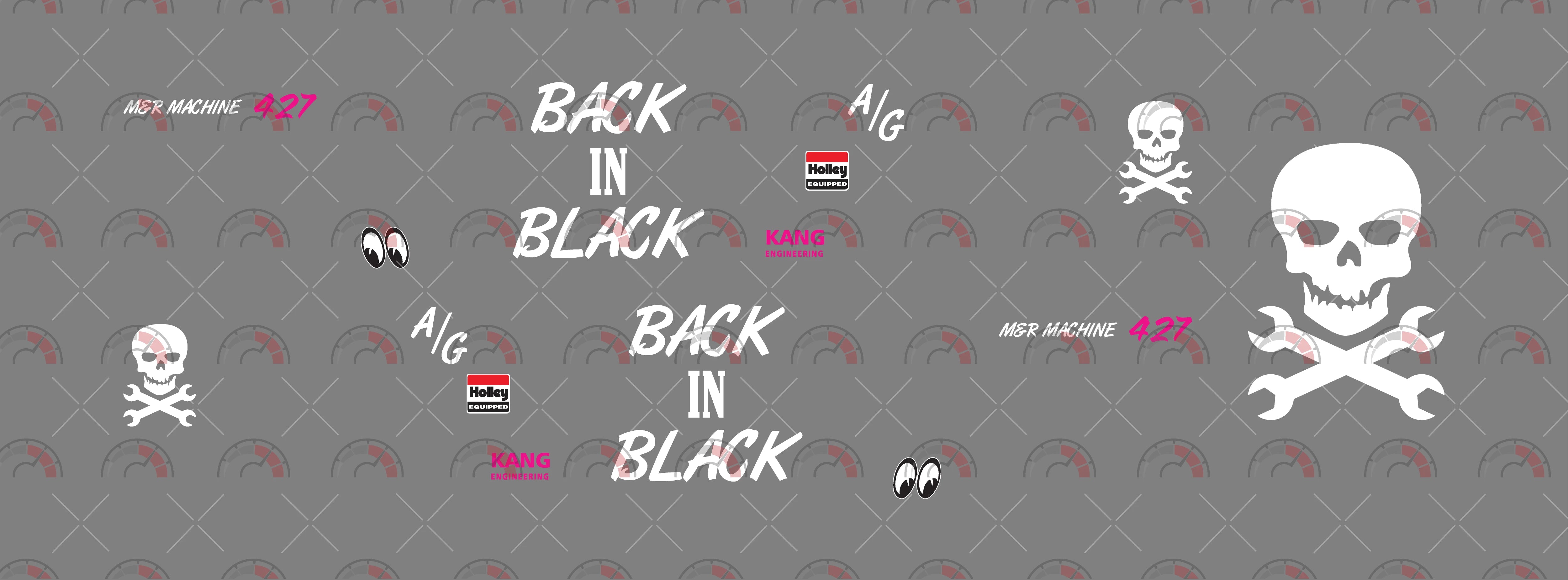 Back in Black Toy Car Sticker