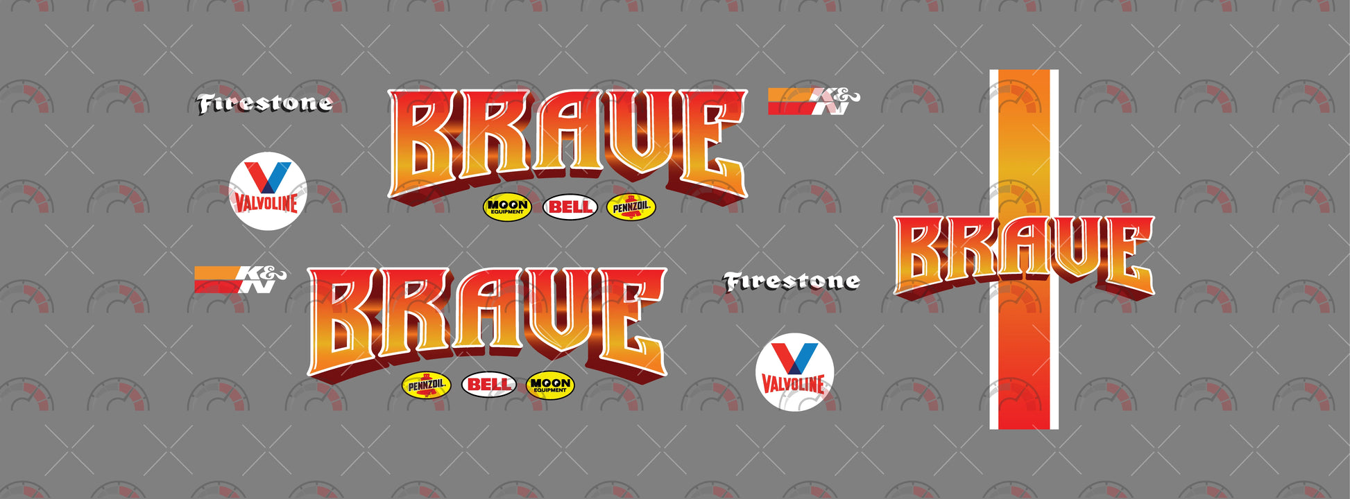 "Brave" Custom Car Decals 