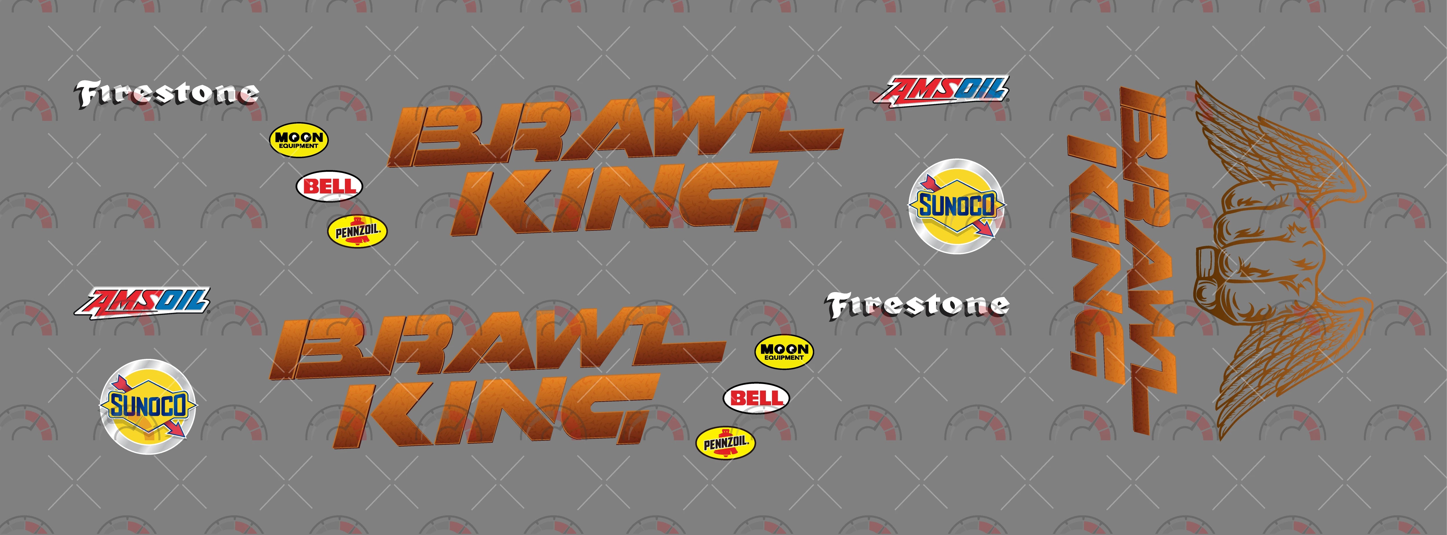 Brawl King Custom Car Decals