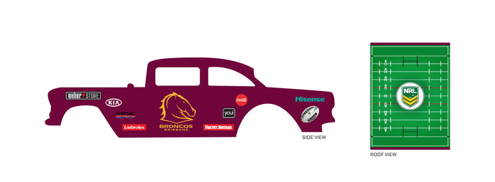 Brisbane Broncos Custom Car Decals