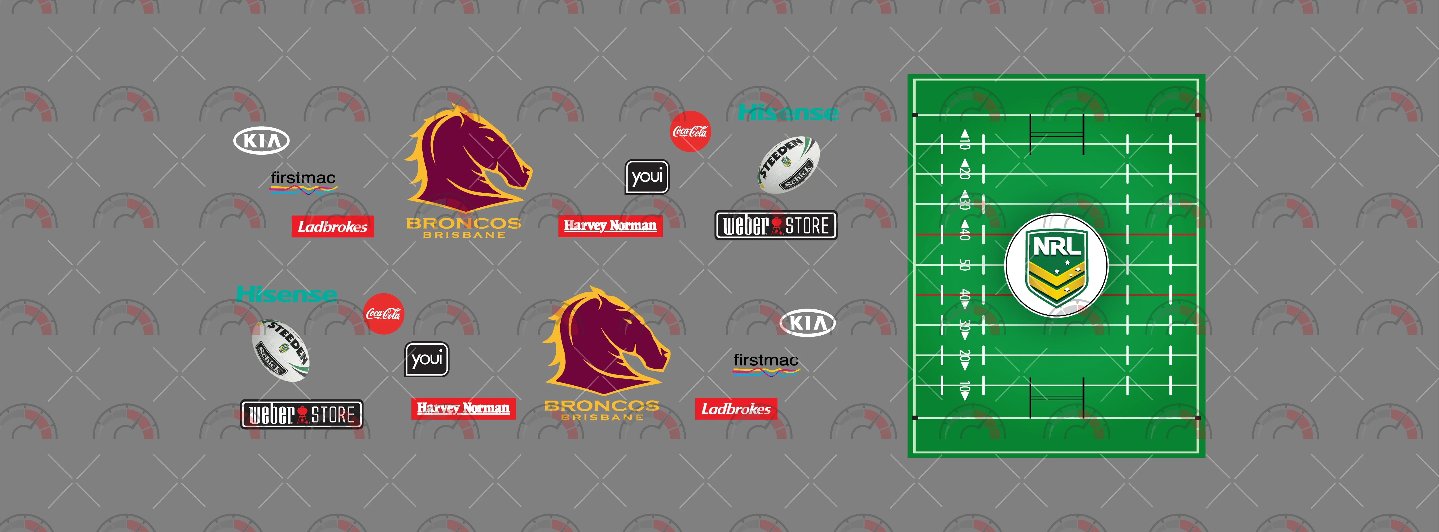 Brisbane Broncos Custom Car Decals