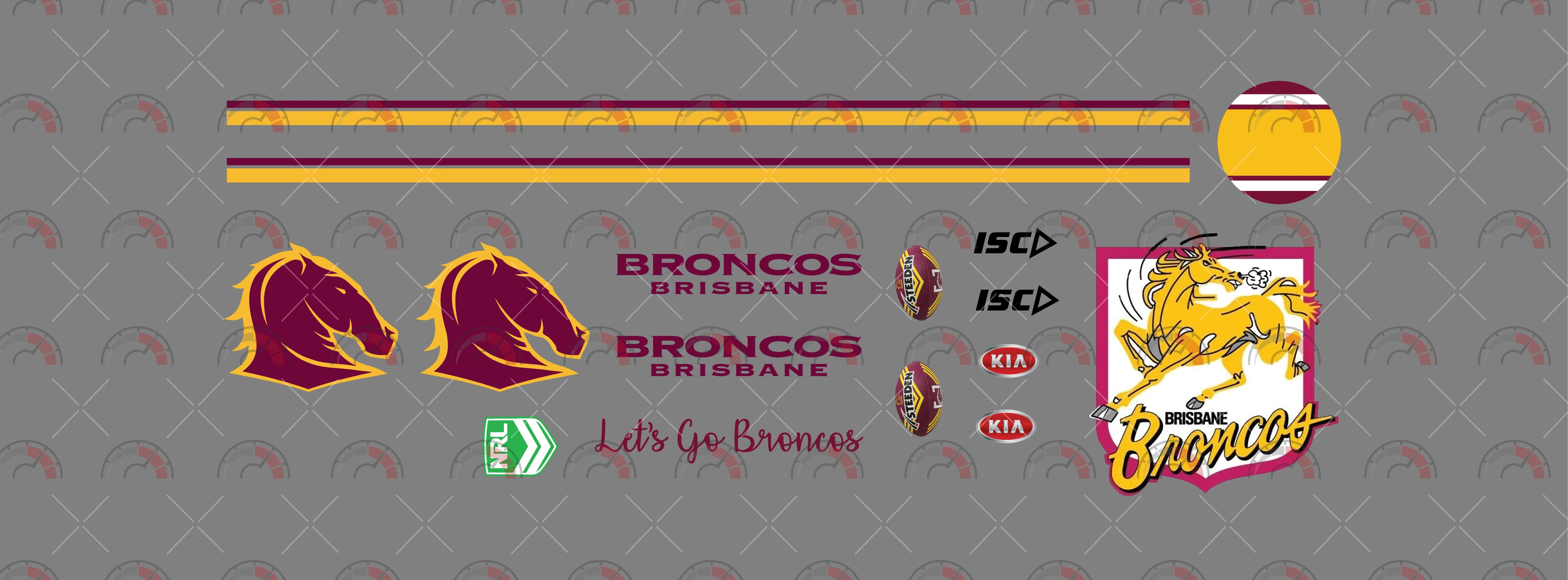 Broncos 2023 01 Design Toy Car Sticker