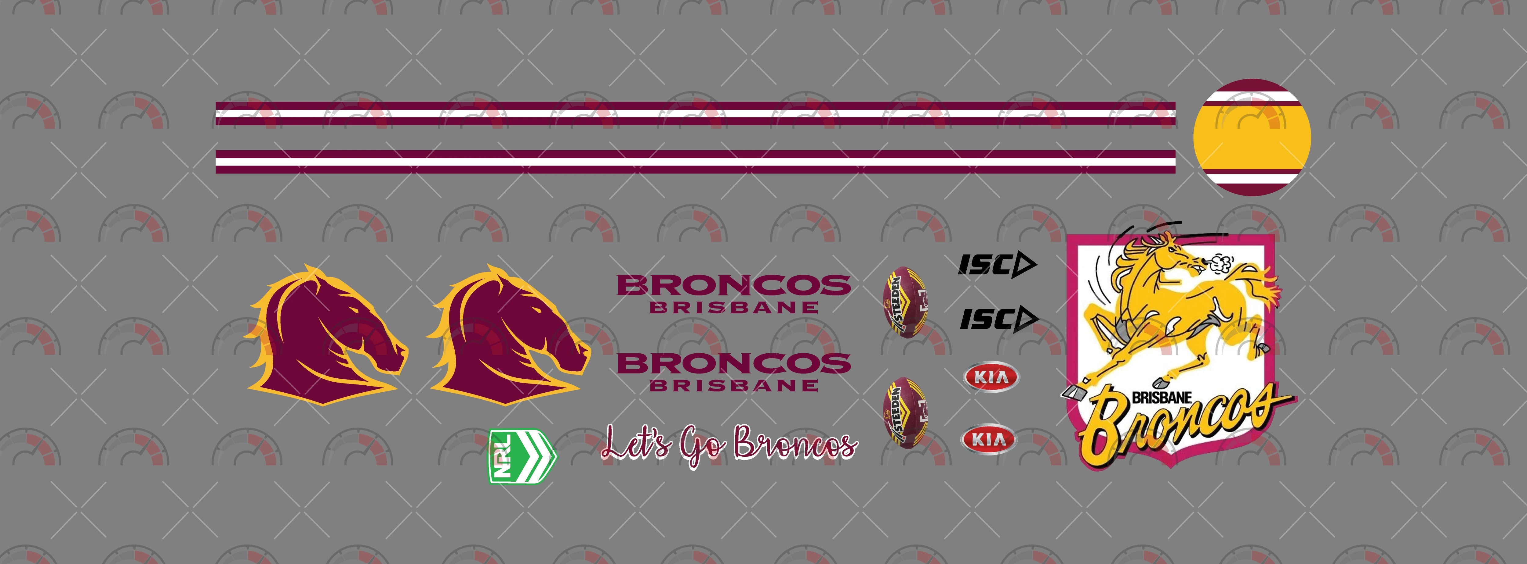 Broncos 2023 02 Toy car Decals