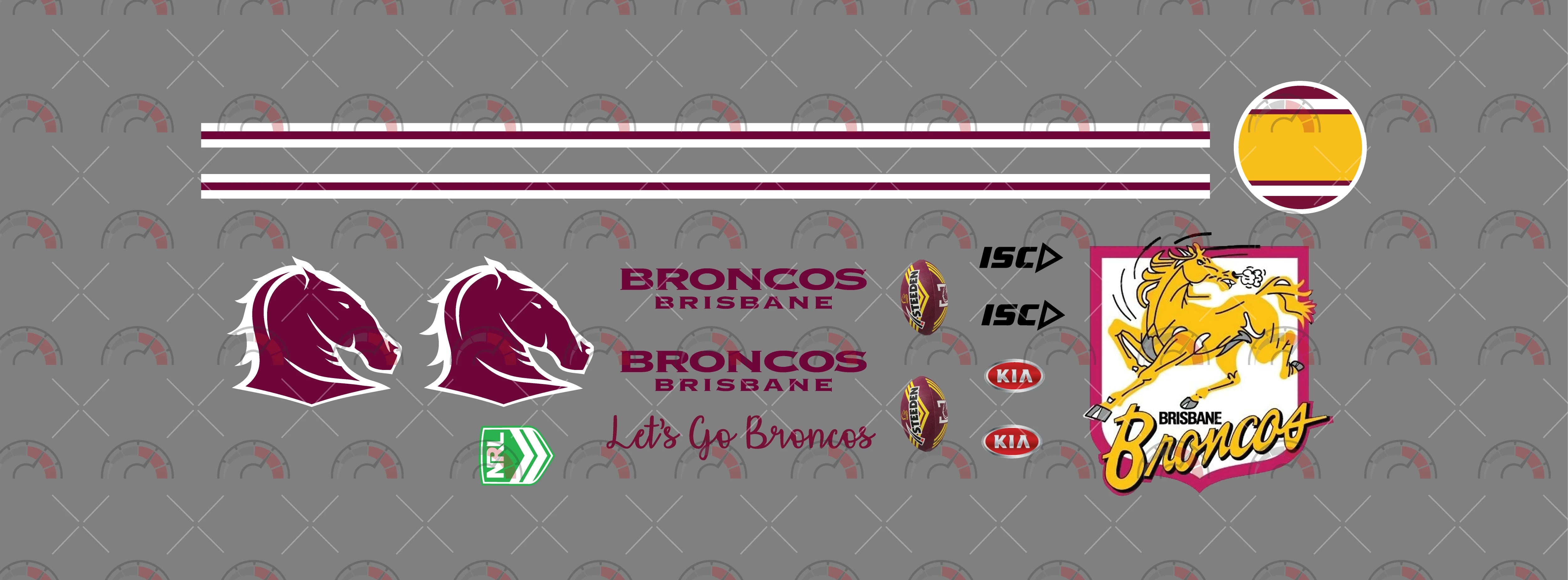 Broncos 2023 03 model Car Decals