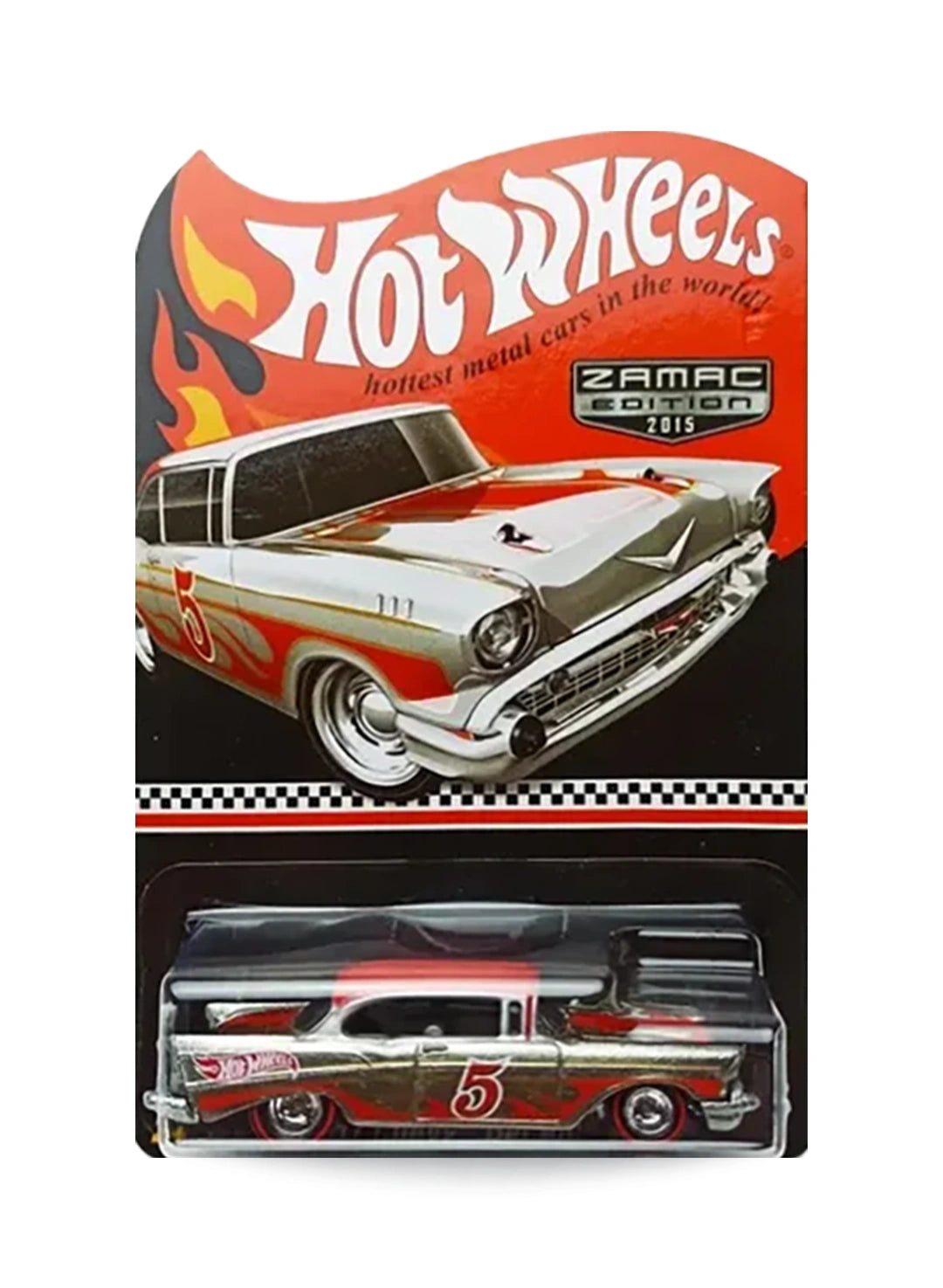 Hot Wheels Walmart Exclusive ZAMAC Editions 2015 Chevrolet '57 Chevy Bel Air 1:64 – ZAMAC