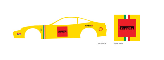 Ferrari Text Square (Red)