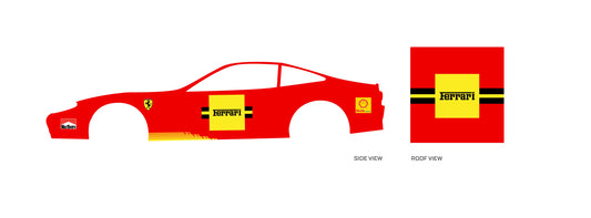 Ferrari Text Square (Yellow)