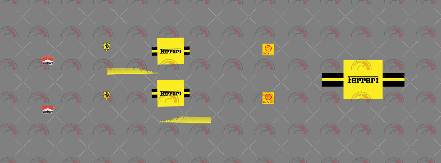 Ferrari Text Square (Yellow)