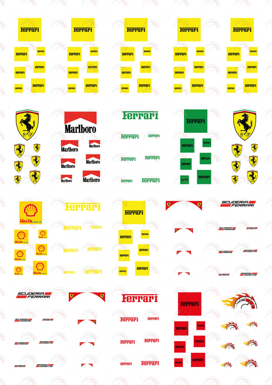 Ferrari Text Square (Yellow)