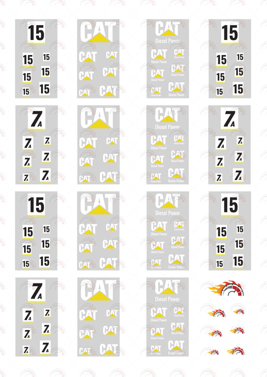 CAT 02 DIY toy car decal templates