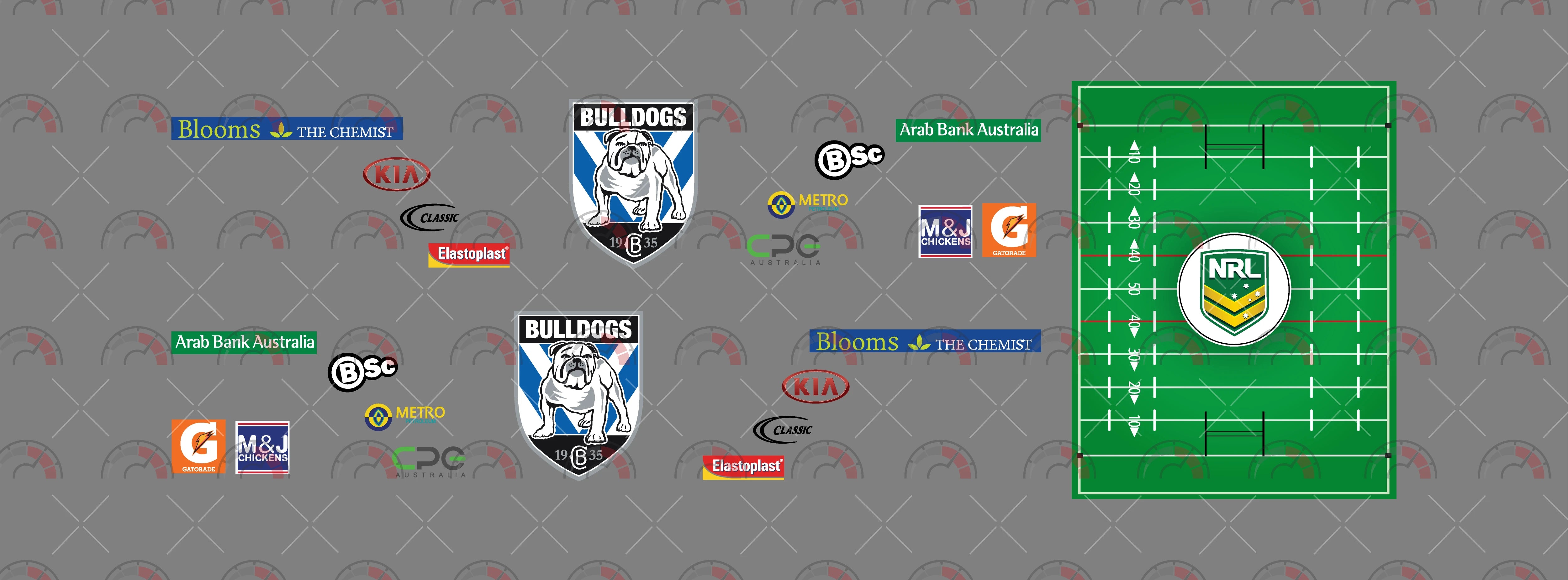 Canterbury Bankstown Bulldogs model Car Decals