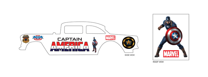 Captain America Toy car Decals