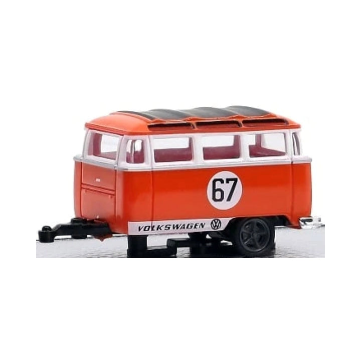 Caravan - Orange & White Volkswagen Race Livery #67, Black Wheels, Auto-Haulers Release 48, Limited Edition Set Exclusive