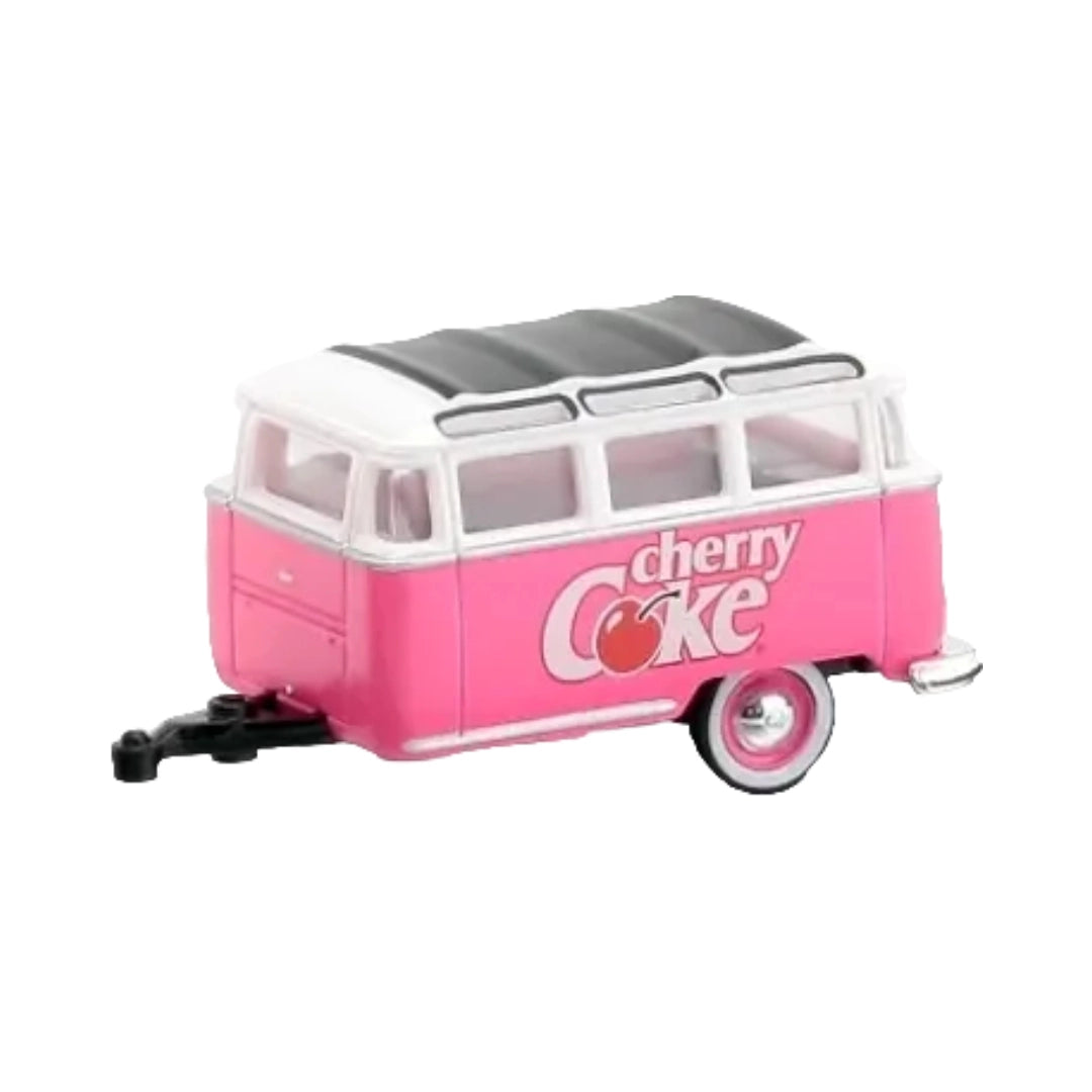 Caravan - Pink & White Cherry Coke Livery, Silver Rims, Black Frame & Interior, Walmart Exclusive, Coca-Cola Auto-Haulers Release TW04