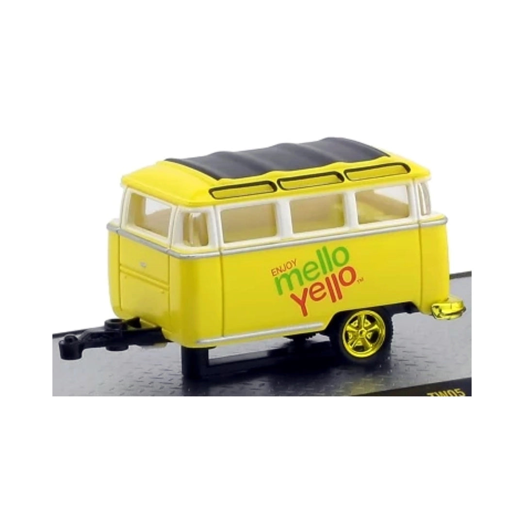 Caravan - Yellow "Mello Yello" Livery, Gold Chrome Rims, Gold Frame & Details, Chase Version, Coca-Cola Auto-Haulers Release TW05, Premium Range Set Exclusive