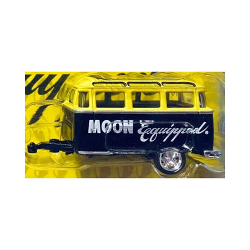 Caravan (Trailer) - Black & Yellow "Moon Equipped" Livery, Silver Chrome Rims, MiJo Exclusives Release MJS01, Premium Range Set Exclusive