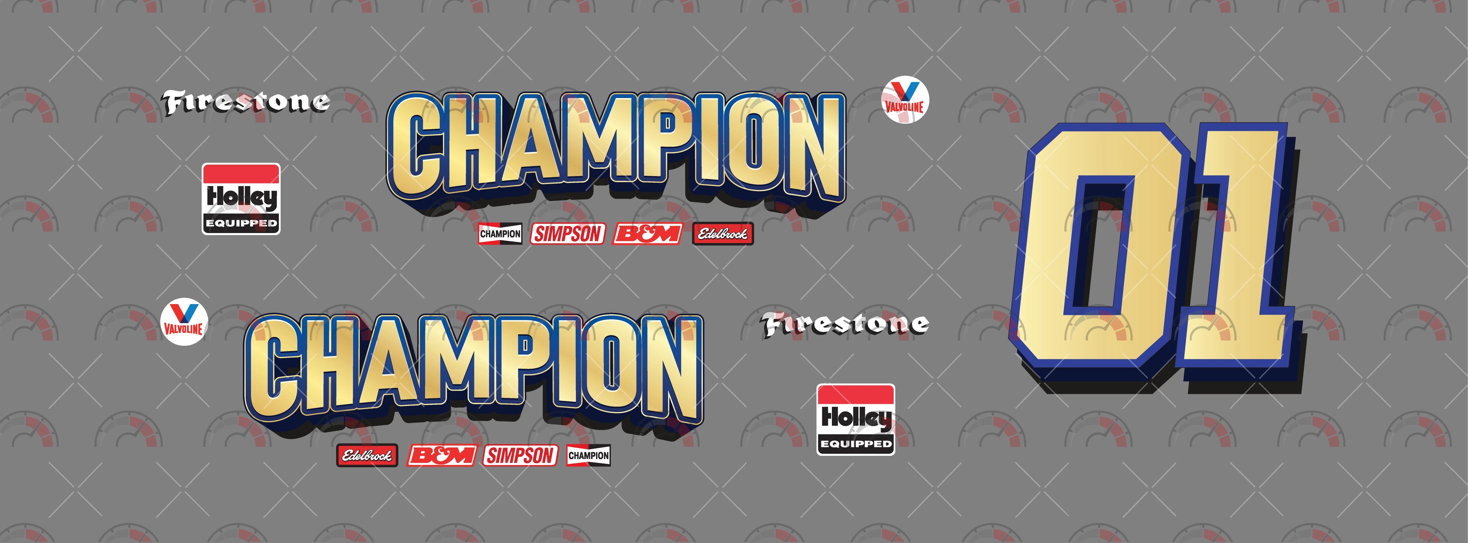 Champion model Car Decals
