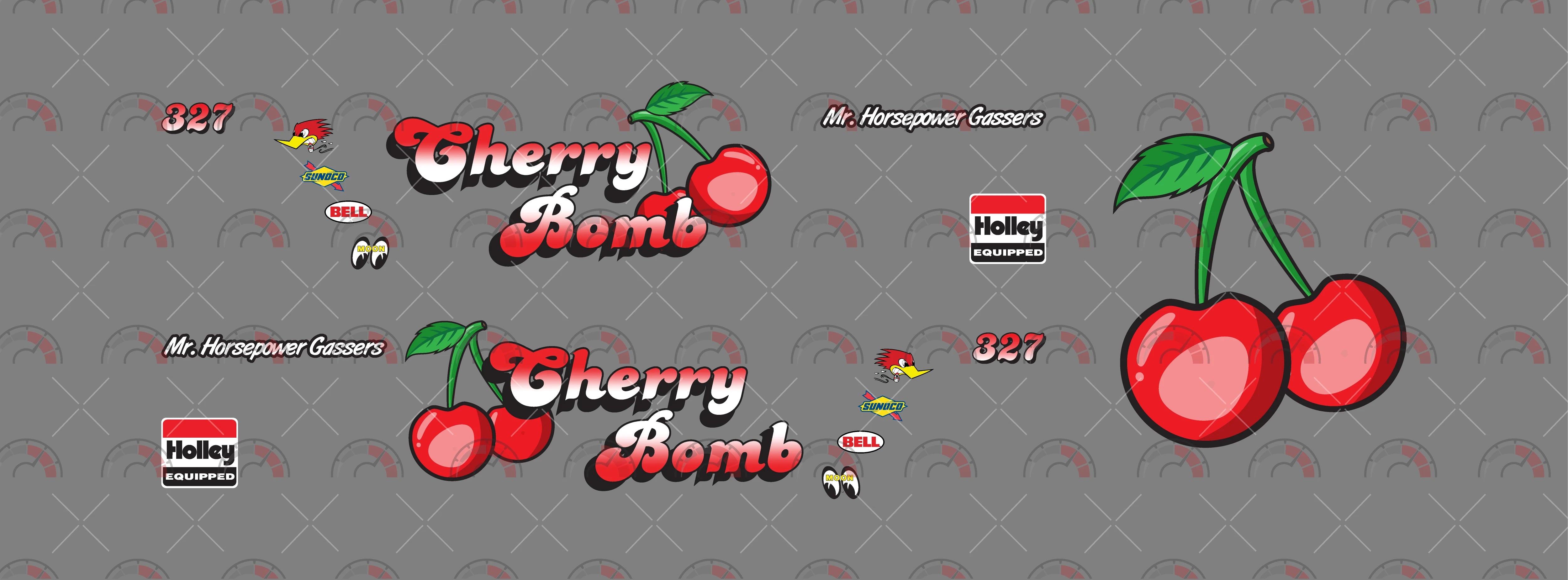 Cherry Bomb model Car Decals