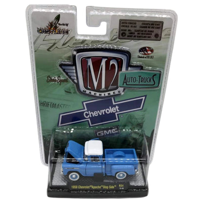 Chevrolet Apache Step Side - Blue White Roof Clamshell Blister