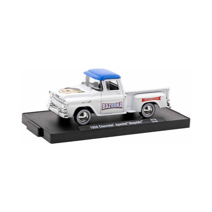 Chevrolet Apache Stepside - White Blue Roof Bazooka Bubble Gum