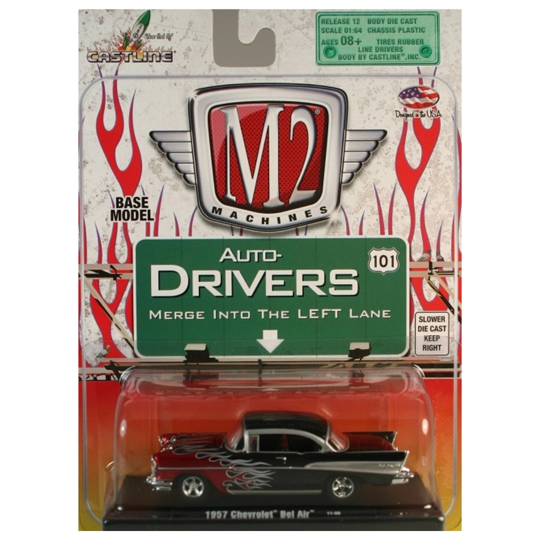 1957 Chevrolet Bel Air - Black/Red (Auto-Drivers Blister Card)