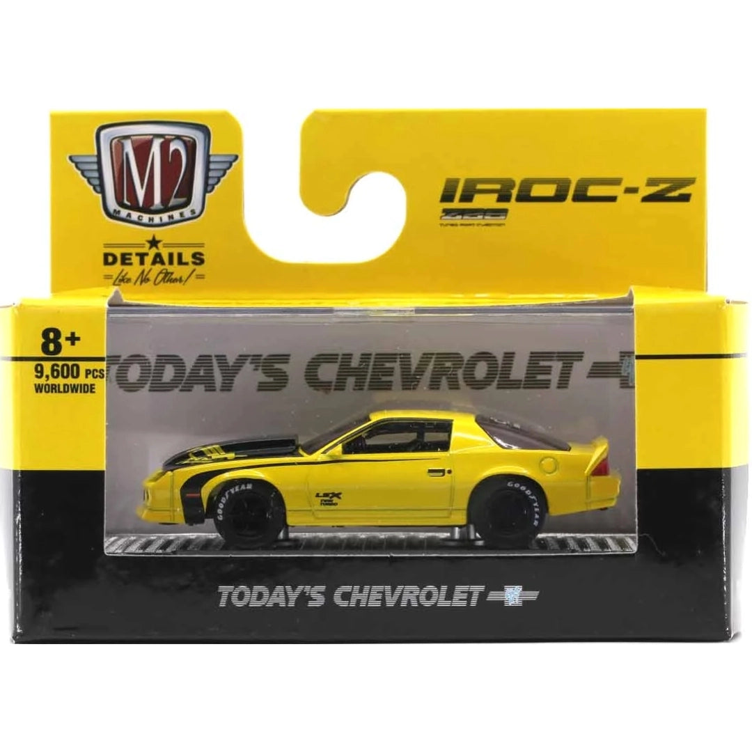 Chevrolet Camaro IROC-Z Yellow Black Hood