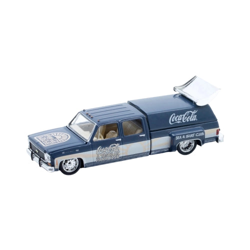 Chevrolet Cheyenne Super 30 - Dark Blue Coca-Cola (Silver Chrome Rims & Details, Cream Interior, Opening Hood)