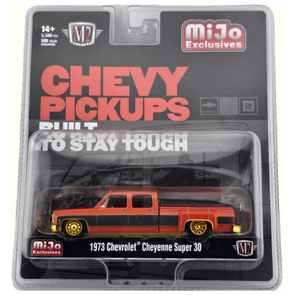 Chevrolet Cheyenne Super 30 - Orange & Gray Two-Tone (Gold Chrome Details, Gold Rims, Chase)