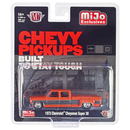 Chevrolet Cheyenne Super 30 - Orange & Gray Two-Tone (Silver Chrome Details, Silver Rims)
