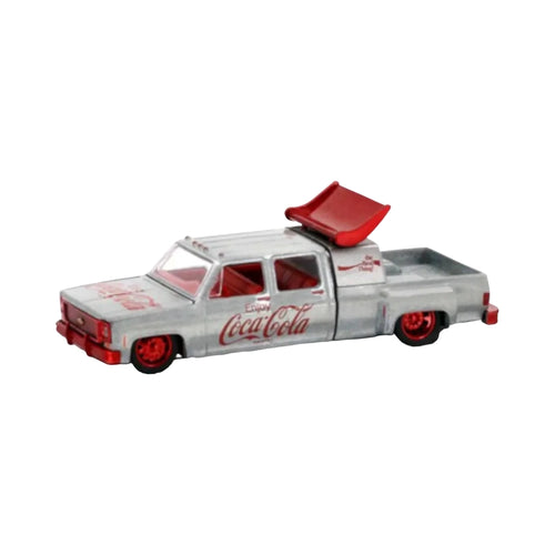 Chevrolet Cheyenne Super 30 - Silver Coca-Cola (Red Hood, Red Rims, Super Chase)