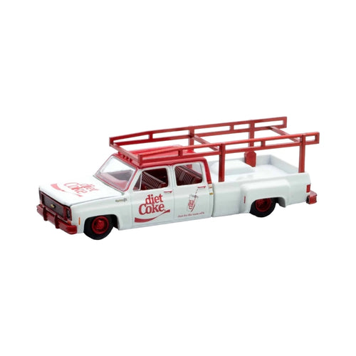 Chevrolet Cheyenne Super 30 - White Diet Coke (Red Chrome Rims & Details, Red Interior, Red Ladder Rack, Chase)