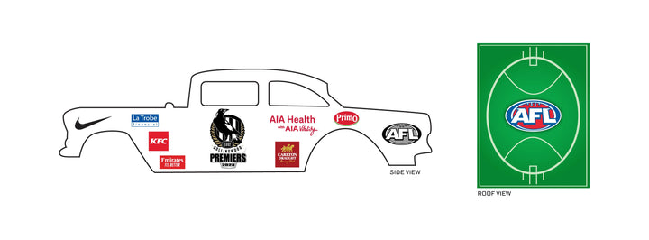 Collingwood Football Club model Car Decals