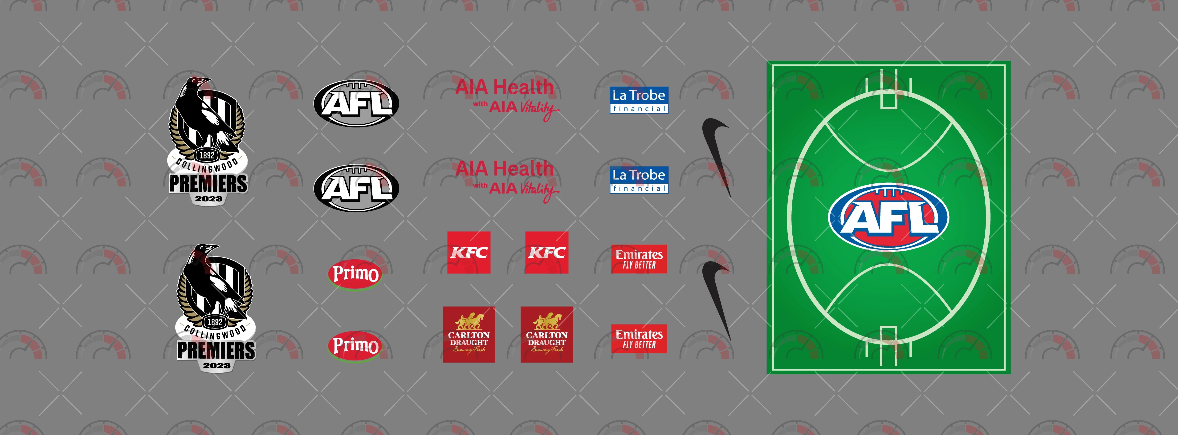 Collingwood Football Club model Car Decals